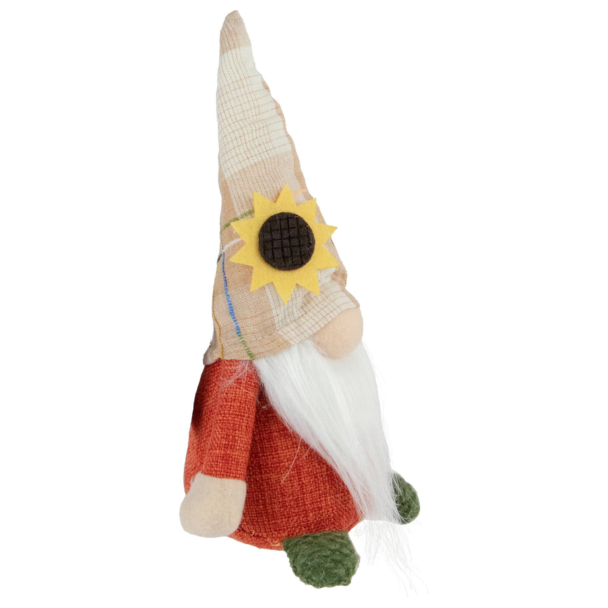 7.5" Standing Sunflower Autumn Harvest Tabletop Gnome Figurine